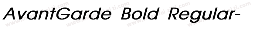 AvantGarde Bold Regular字体转换